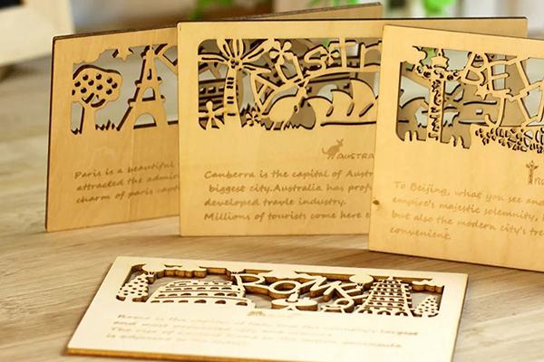  wooden card  engraving