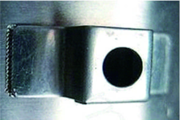Precision hardware fiber laser welding sample