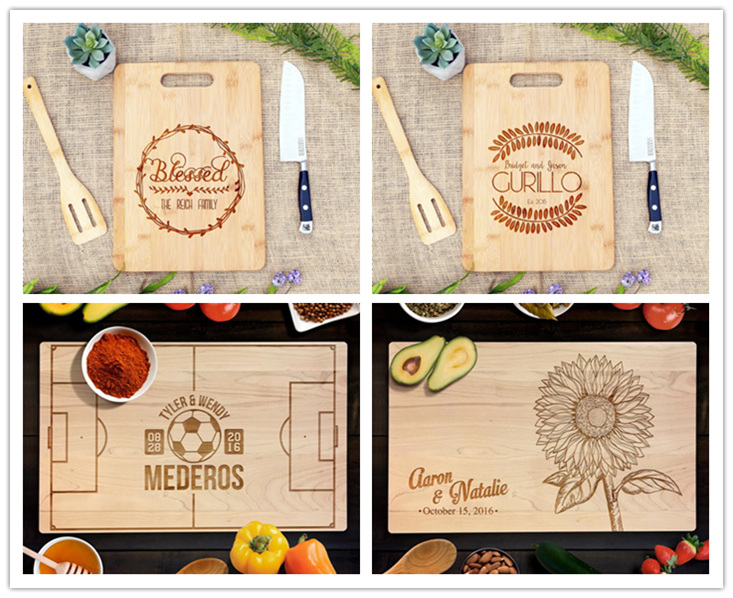 wooden kitchen utensils laser engraving